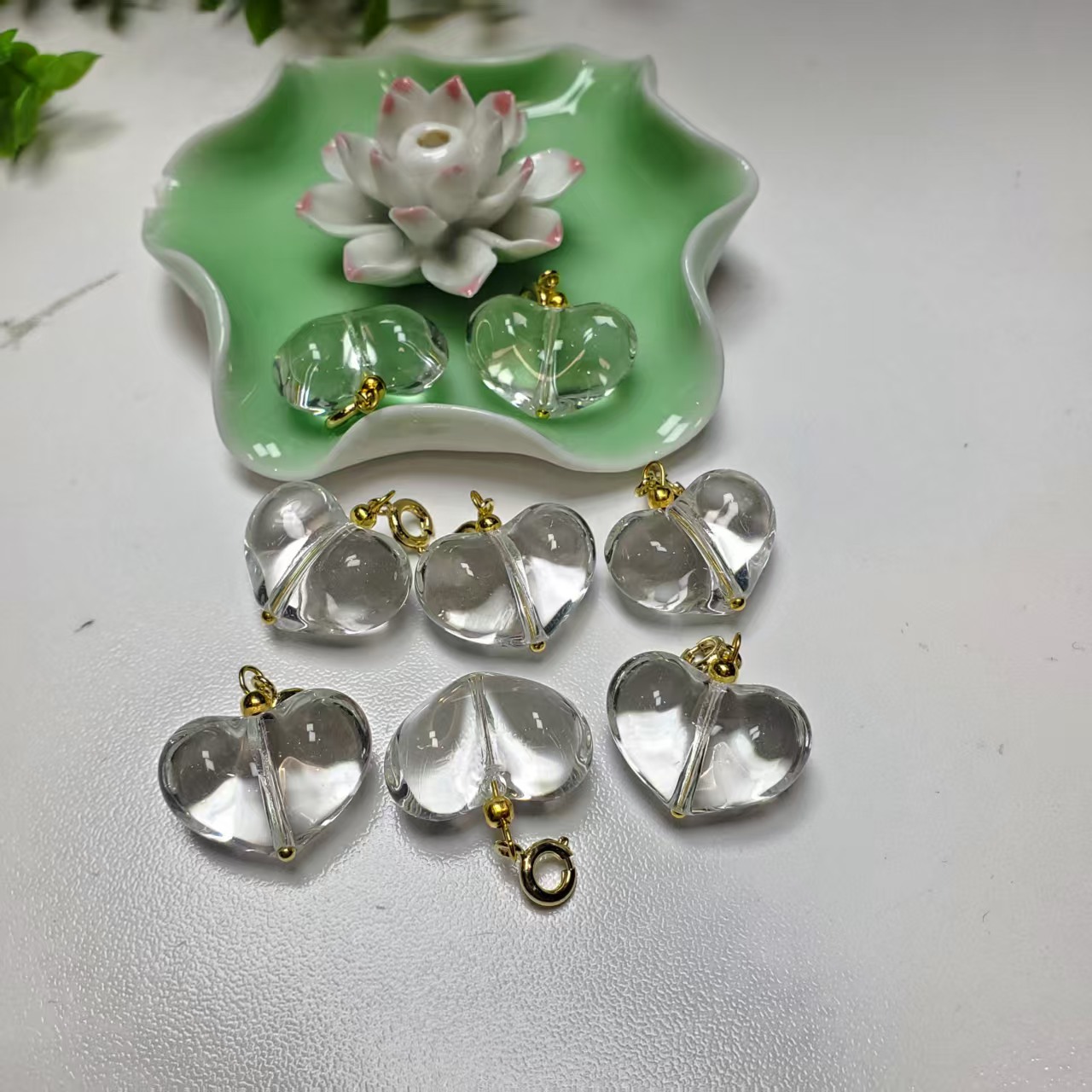 A0149【赵小姐】白水晶心形吊坠925多样性发其一