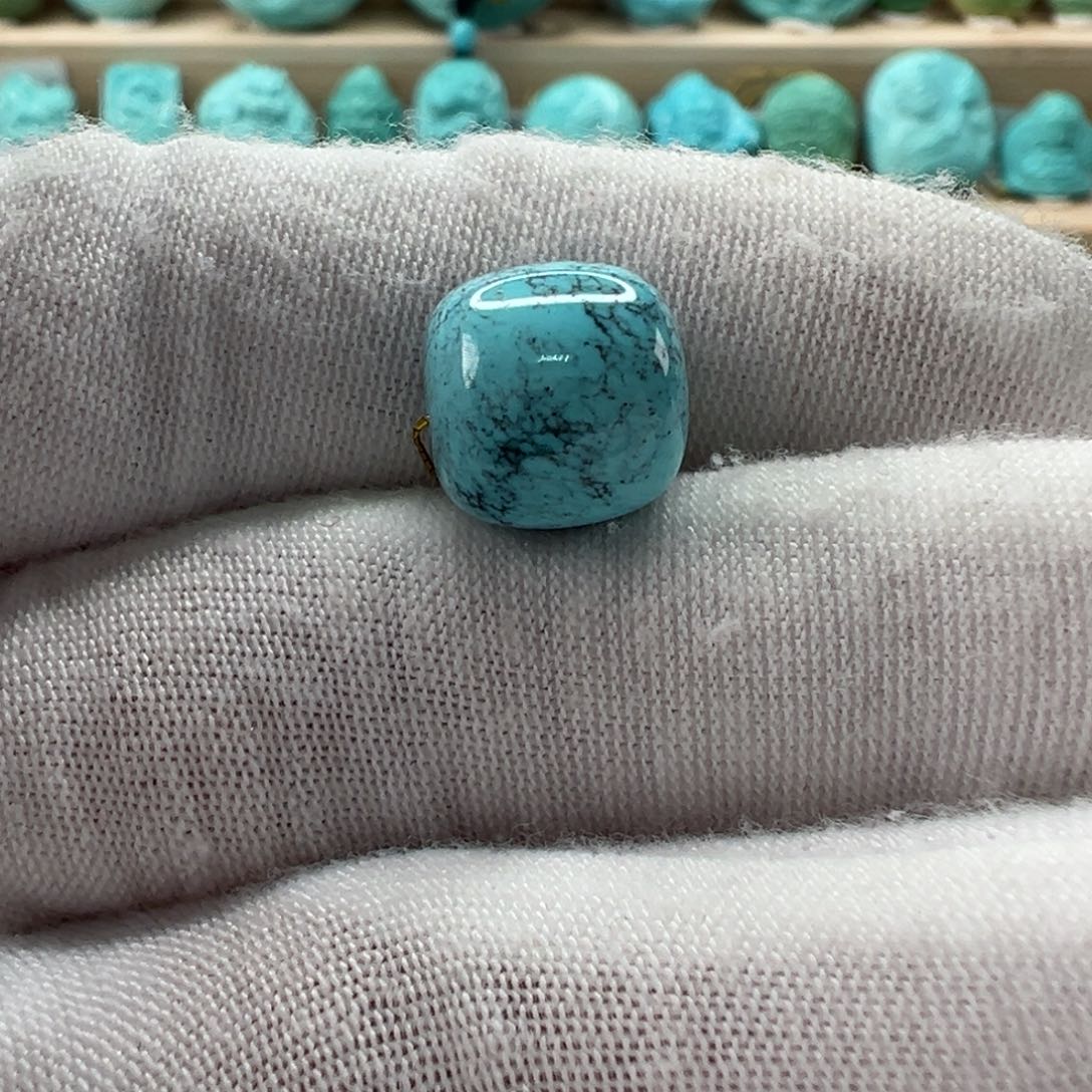 未镶嵌绿松石老型珠10.6x10.2mm