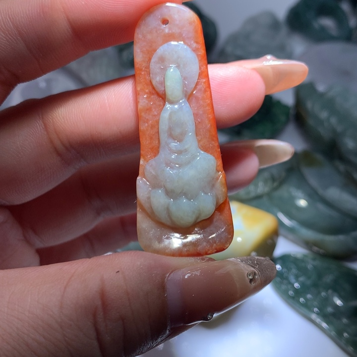 翡翠未镶嵌颈饰保真天然A货翡翠