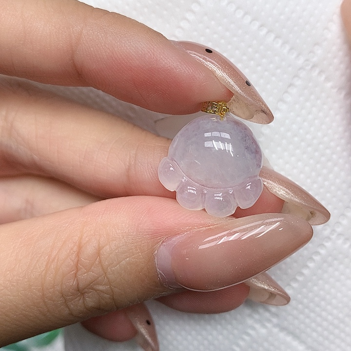 颈饰18K金镶嵌翡翠