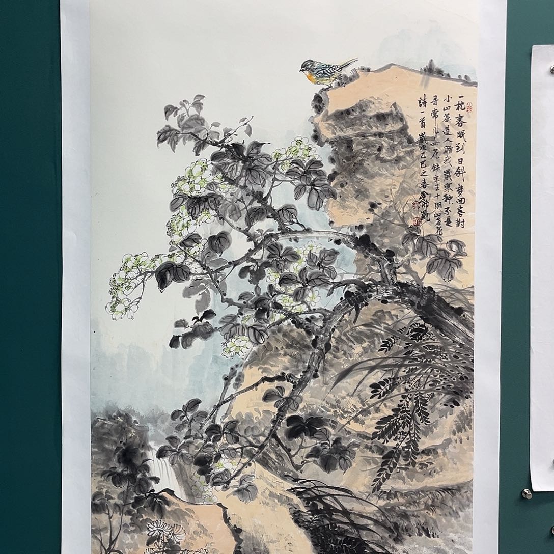 国画艺术家真人手绘