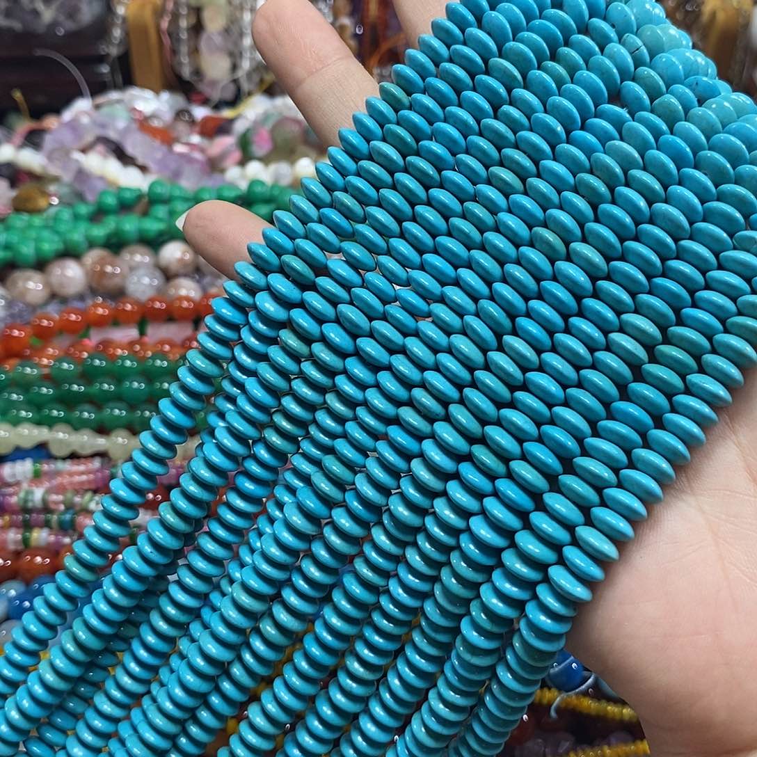 玛瑙/玉髓未镶嵌珠宝半成品蓝松飞碟卡8mm到手两条