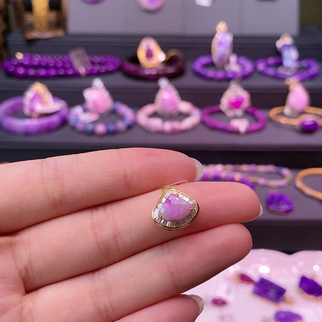 苏纪石（舒俱来）18K金镶嵌吊坠(不含链)