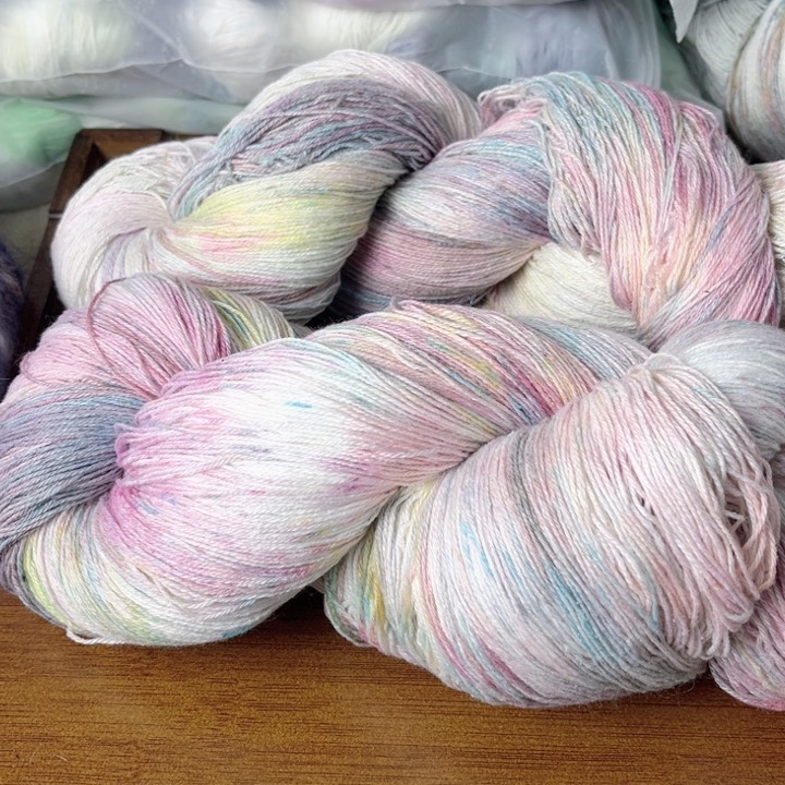 羊毛手染花包两个60号