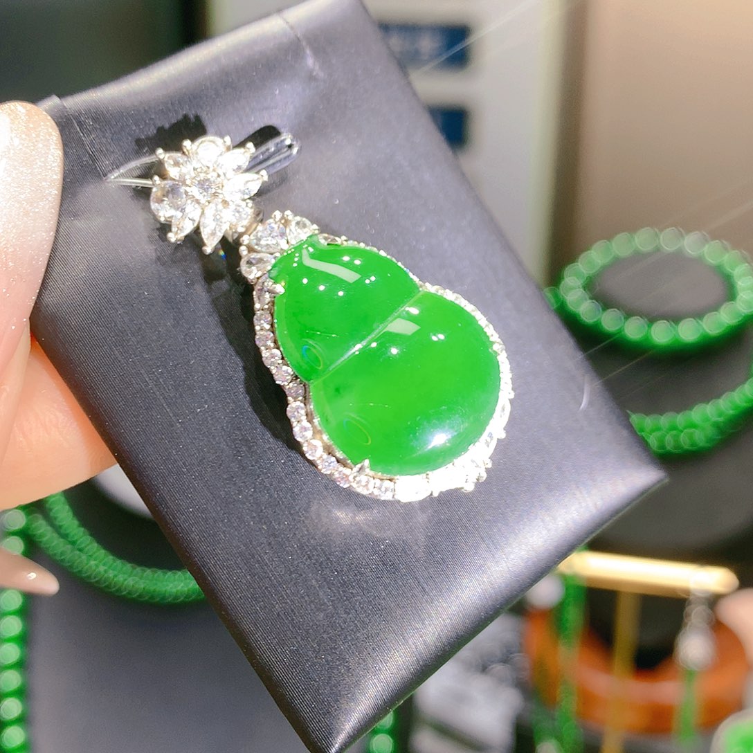 翡翠颈饰银S925镶嵌6甄选qj