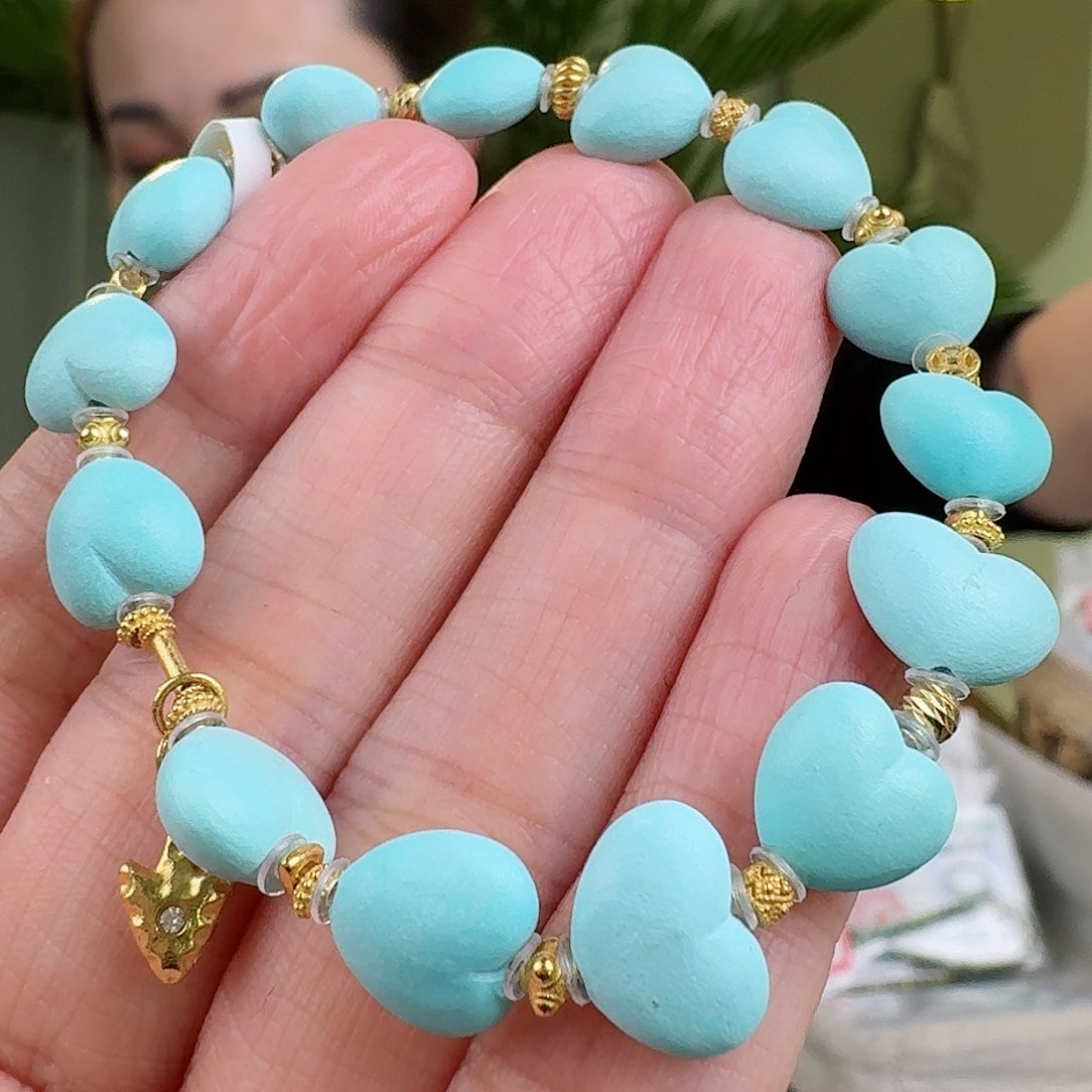 绿松石珠宝奇石18K金镶嵌