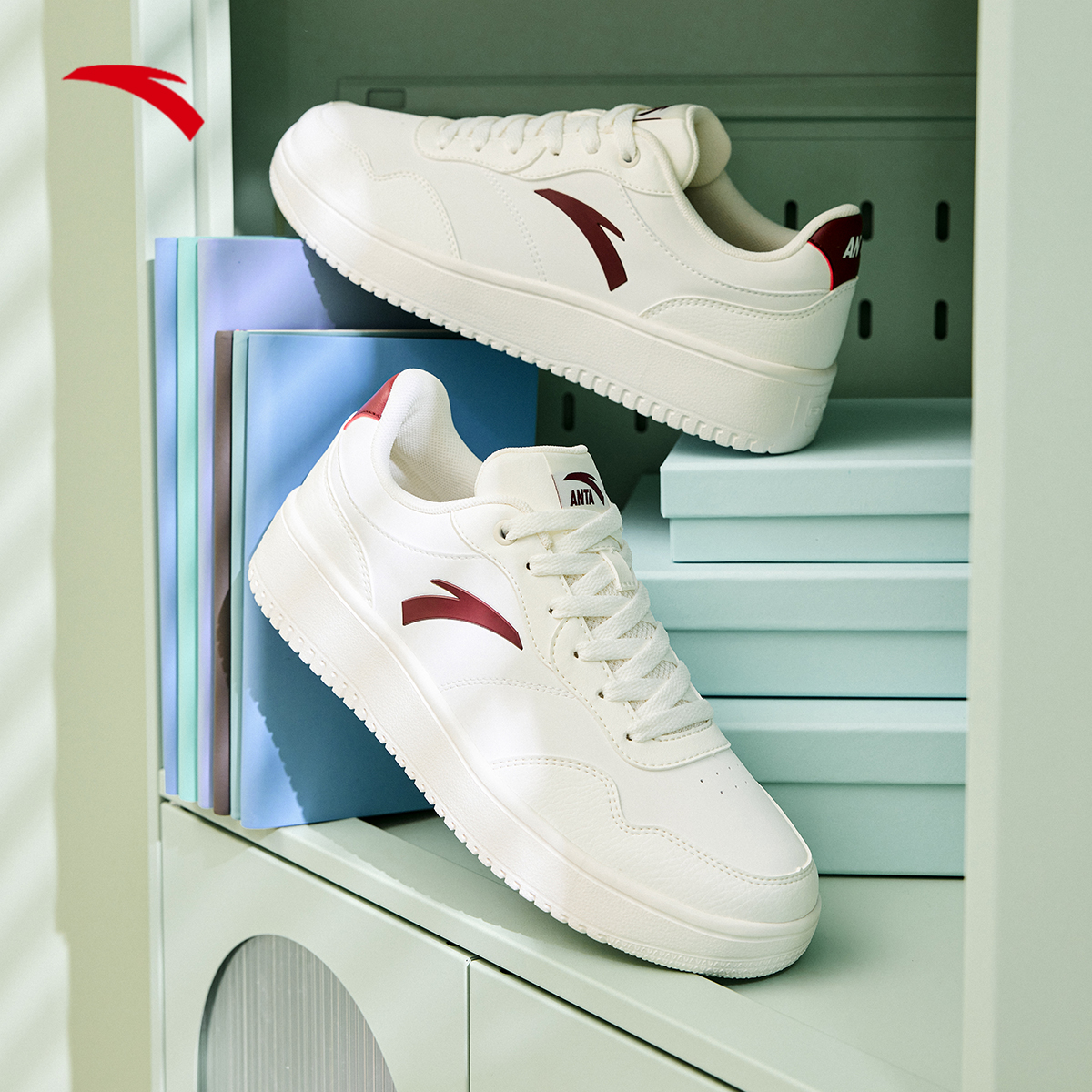 【姿姐宠粉专属】H37安踏轻程情侣经典潮流板鞋百搭秋时尚休闲板鞋