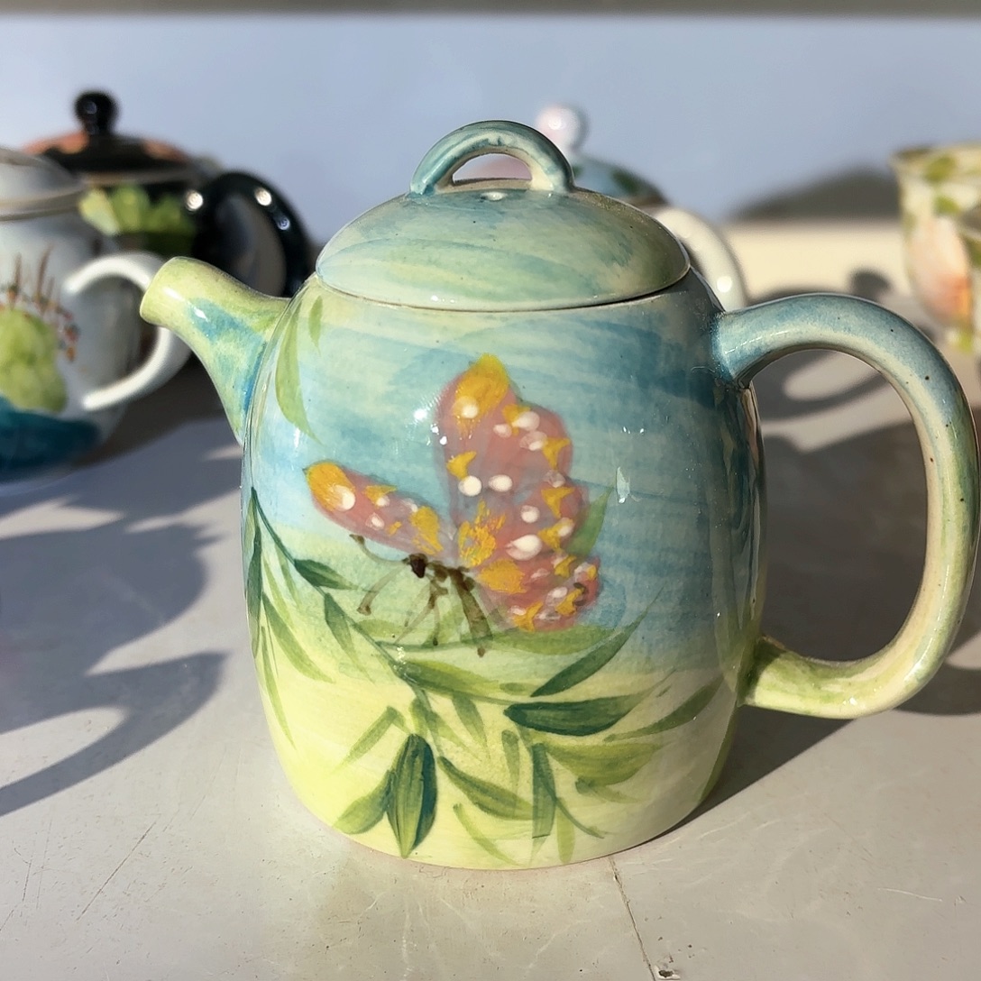 景德镇手绘高温釉下彩陶瓷茶具