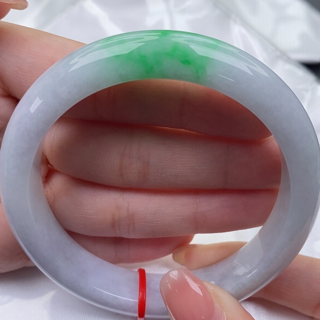 翡翠未镶嵌手镯缅甸天然A货翡翠 58