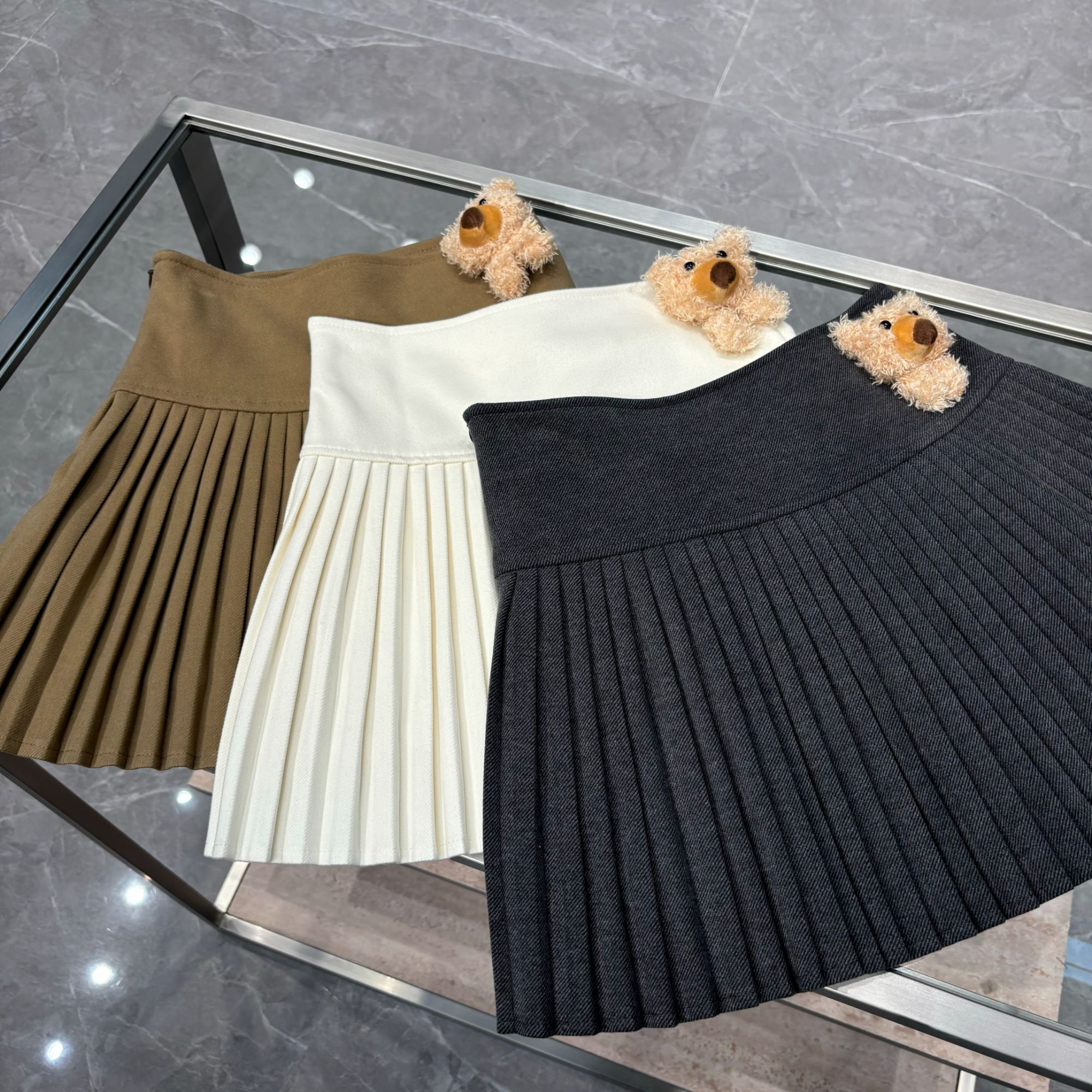 【YU·PP】（058）小众校园网感俏皮可爱小玩偶英伦秋冬百褶裙（P0059）