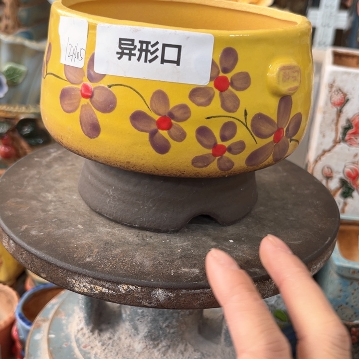 紫砂花盆粗陶材质多肉花盆