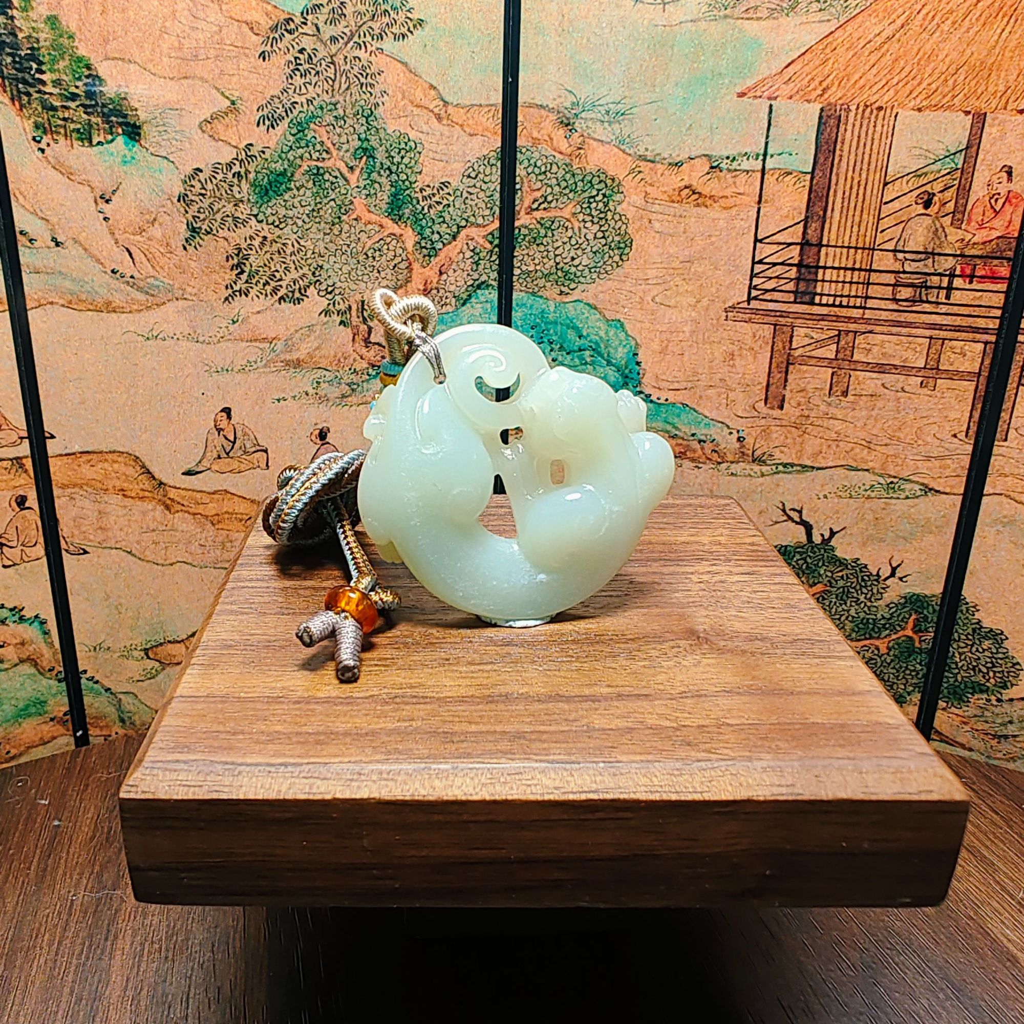 W和田玉赤龙吊坠0206