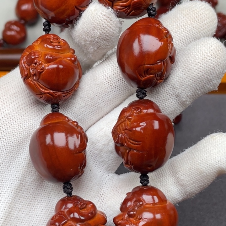 用***1手串/手链橄榄核弥勒四花
