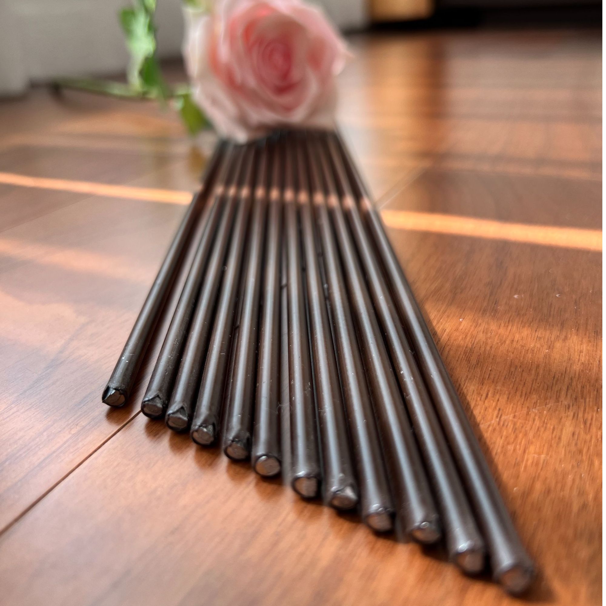 高品质5号落地花杆胶包手工制作一米12根