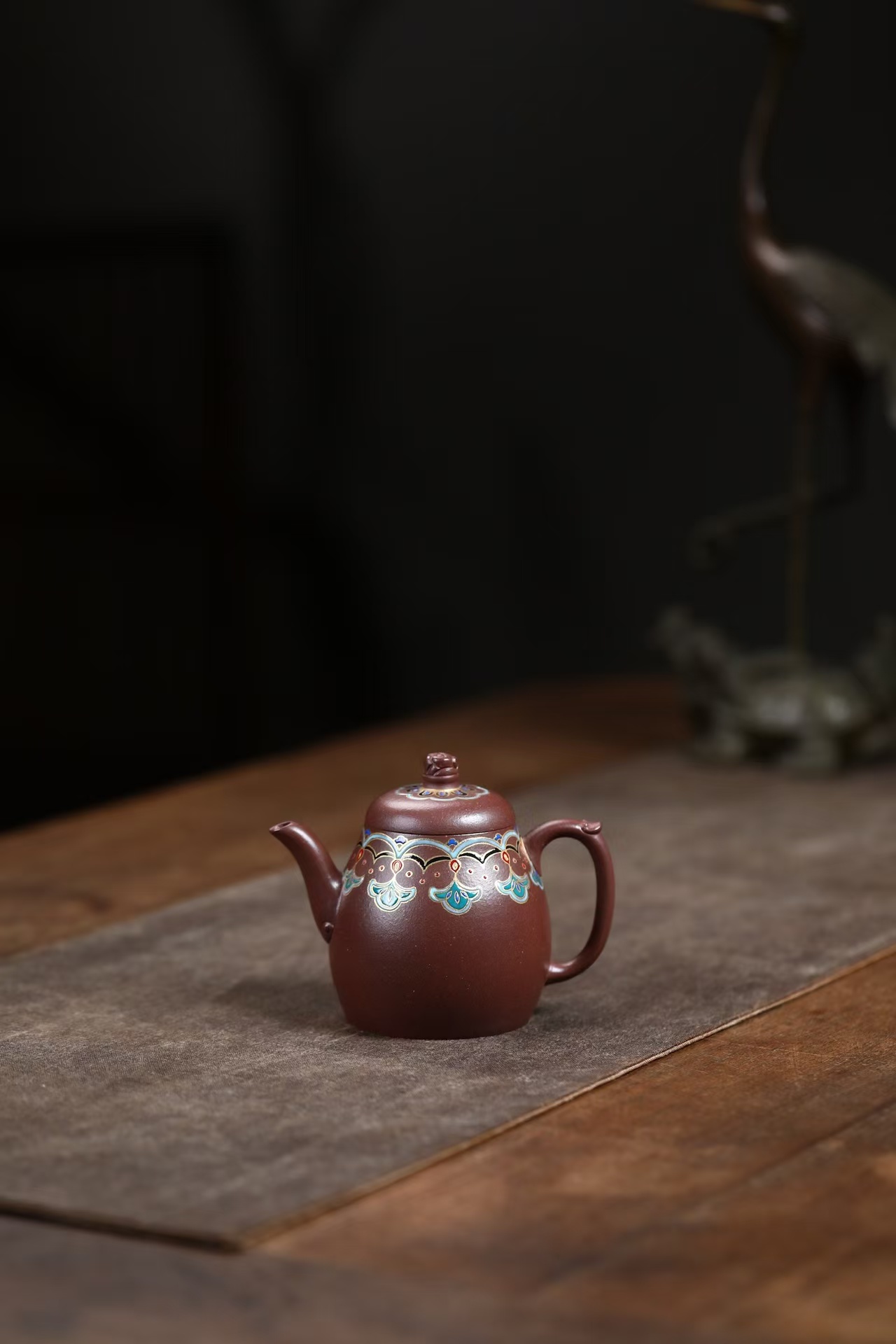 宜作物院-原矿紫泥-吉庆紫砂壶-150cc