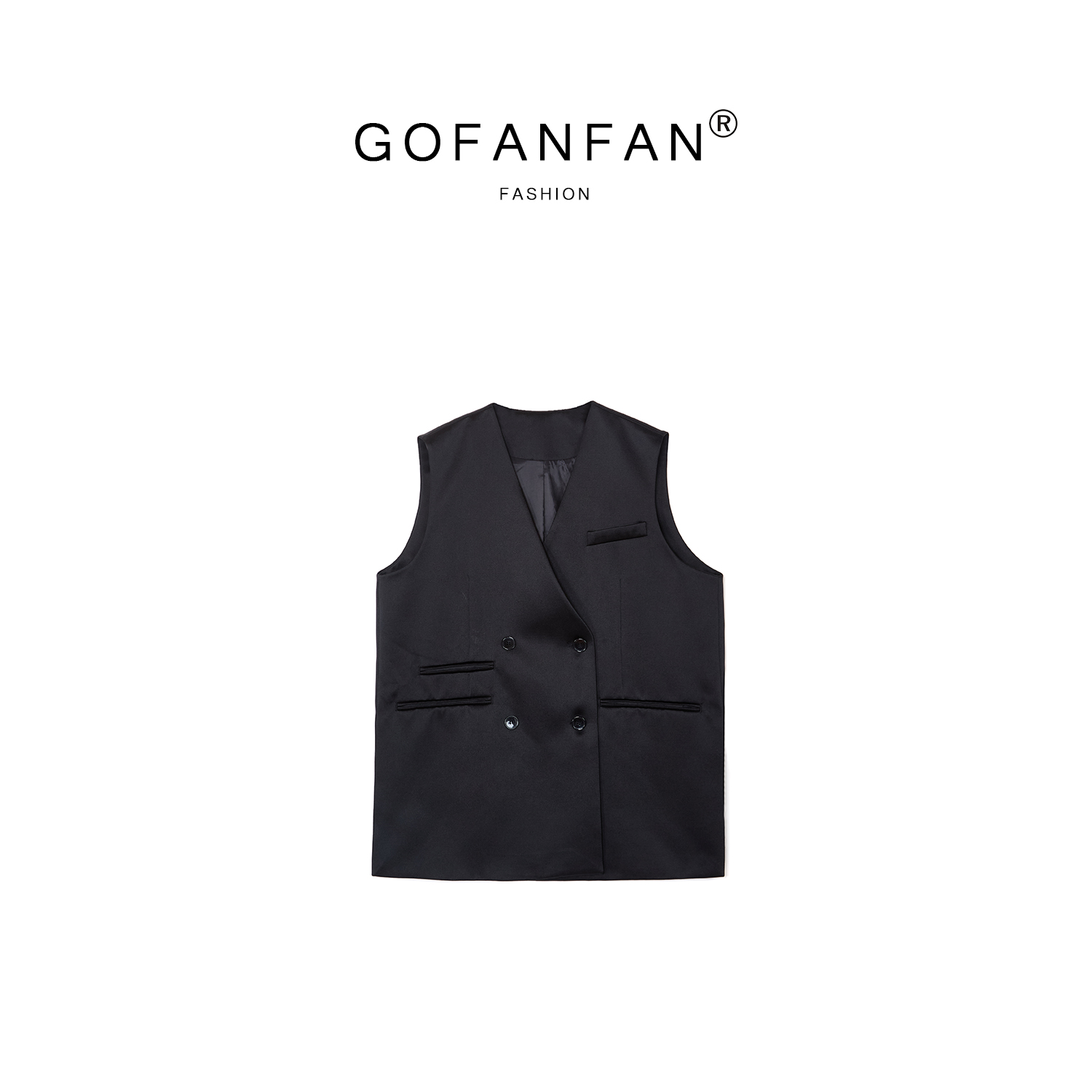 GFF STUDIO【老派马甲】轻奢单排扣款式小众设计感开衫马甲