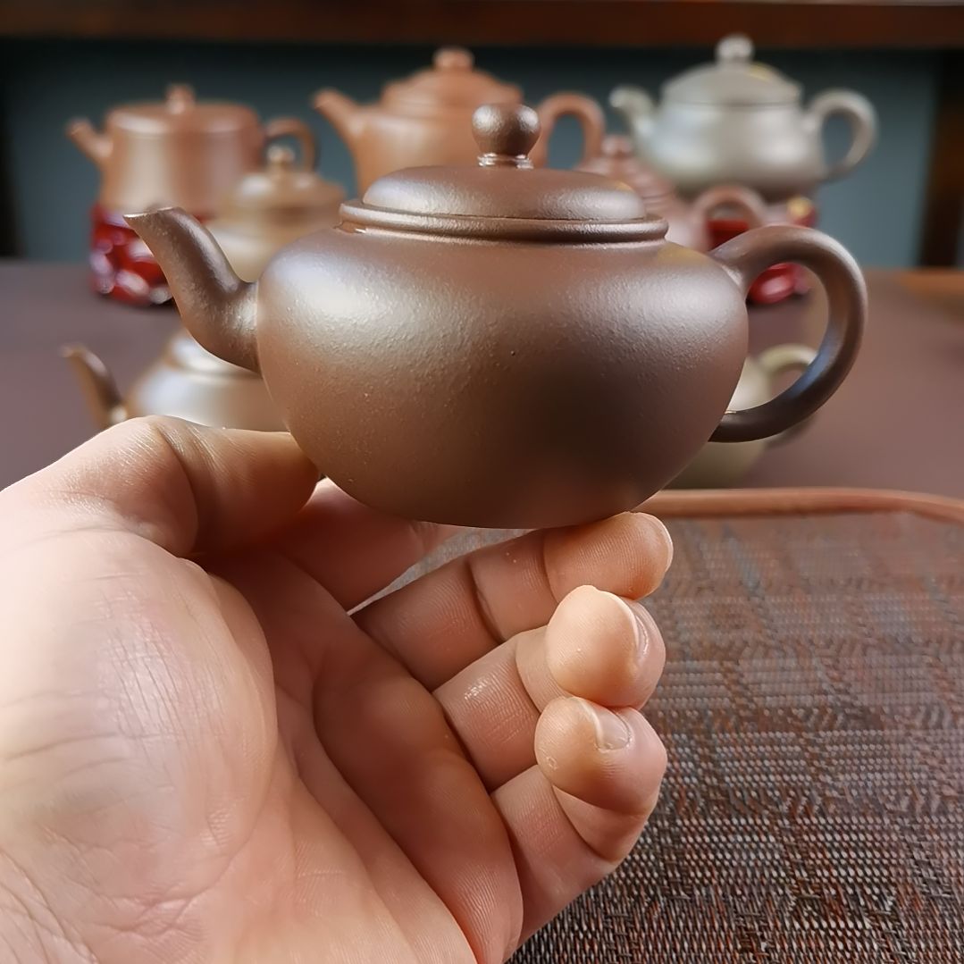 紫砂茶壶老紫泥无垢170CC