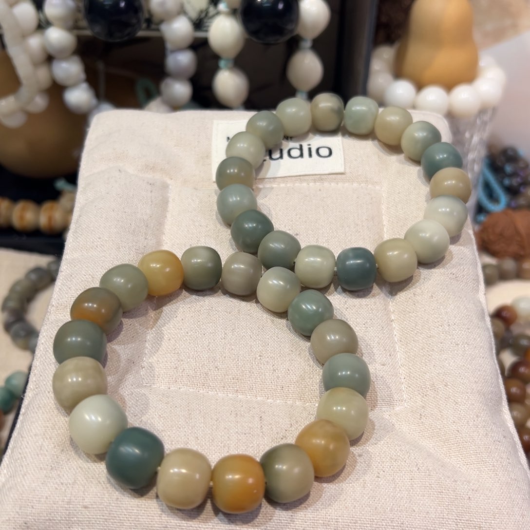 菩提根/象牙果吊坠棕青羽卡14