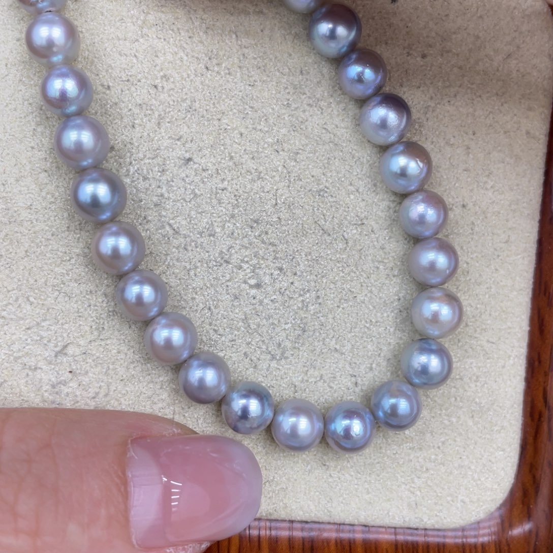 海水珍珠手镯银S925镶嵌