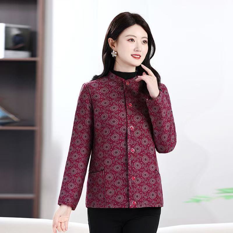 【25款立领】中老年妈妈棉衣棉服立领毛绒贴片宽松保暖柔软舒适