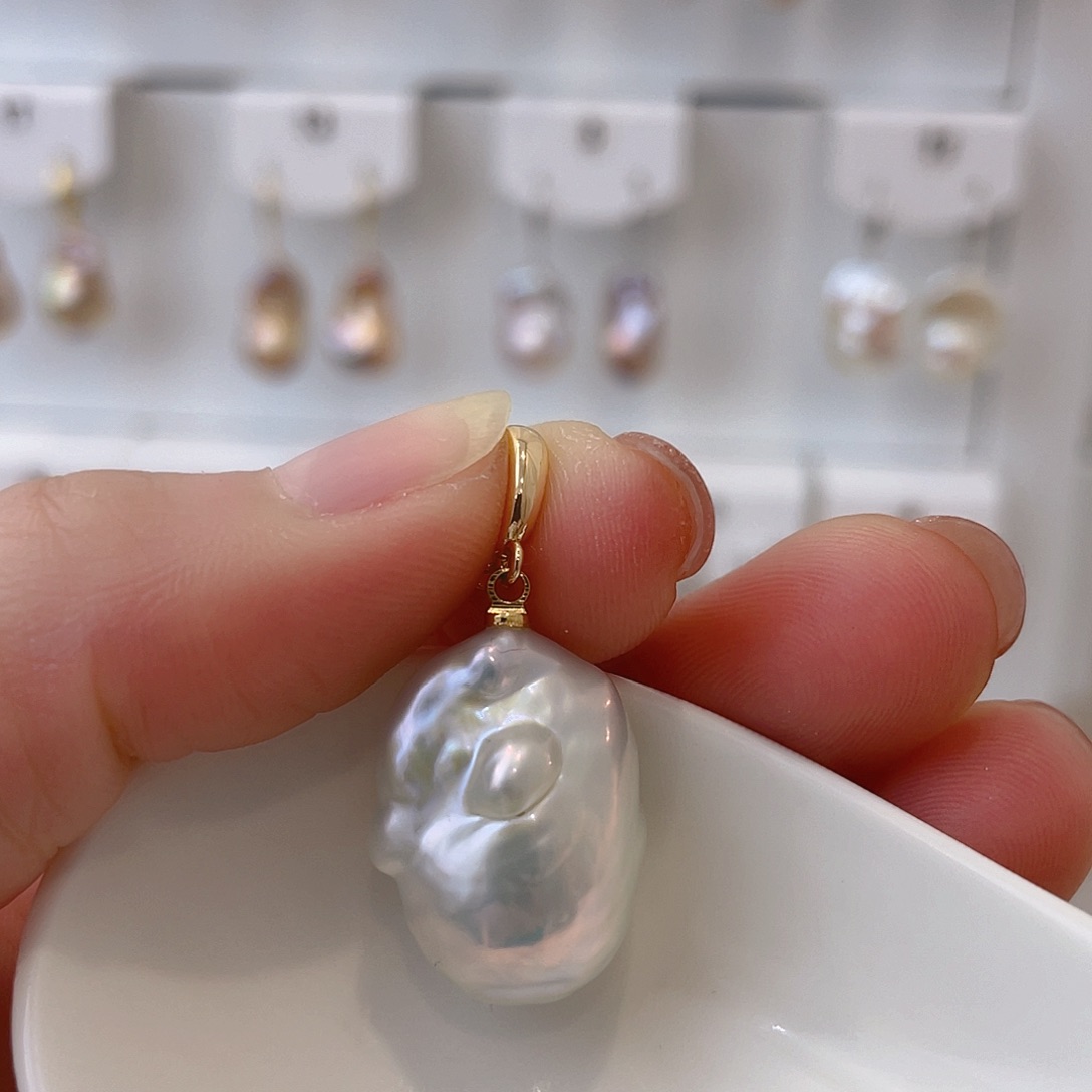 淡水珍珠颈饰银S925镶嵌