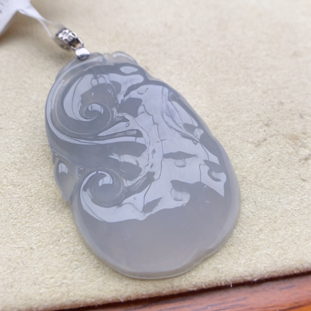 翡翠银S925镶嵌颈饰吊坠