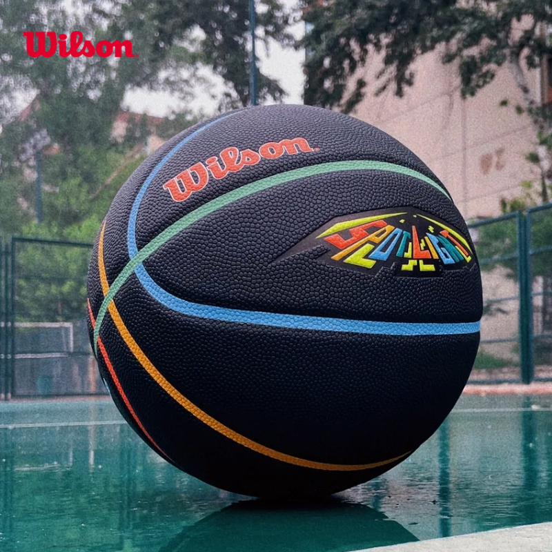 Wilson威尔胜digiway联名限定涂鸦篮球7号PU收藏款国潮蓝球