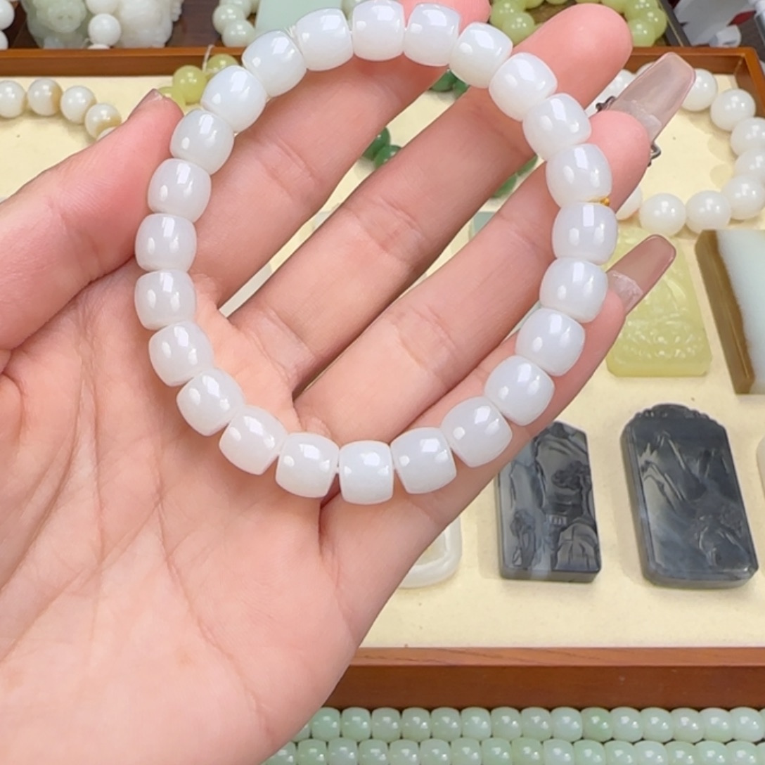 和田玉手串未镶嵌辞*.