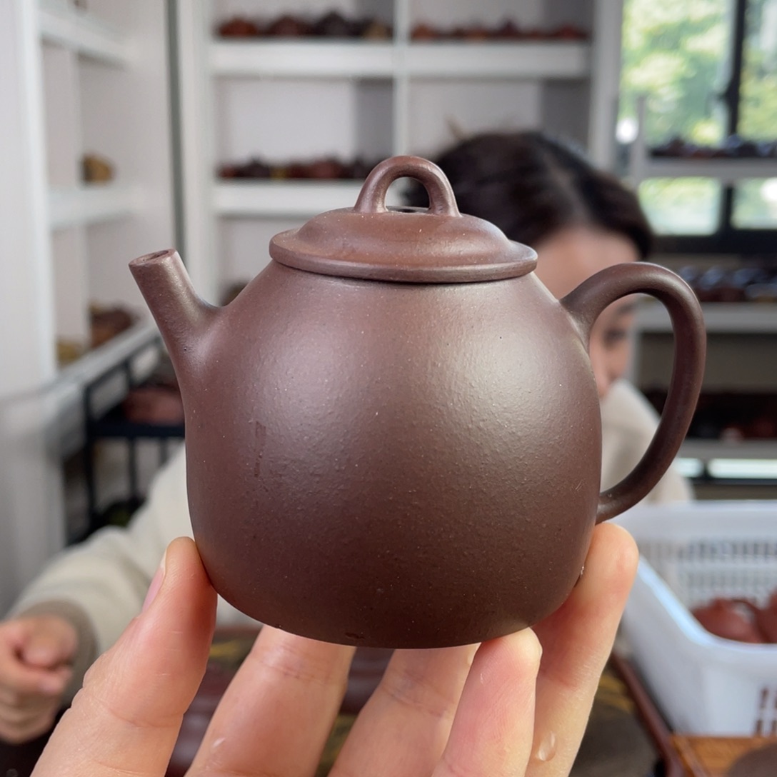 紫砂茶壶紫泥秦权140cc