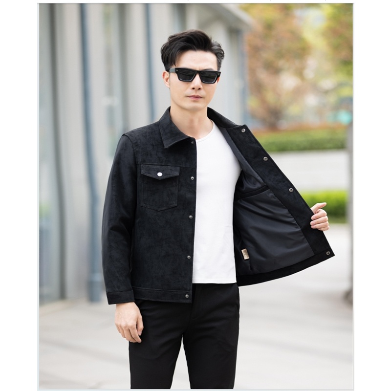 【金珠专属】春秋新款男士潮流休闲百搭商务时尚翻领外套-A036