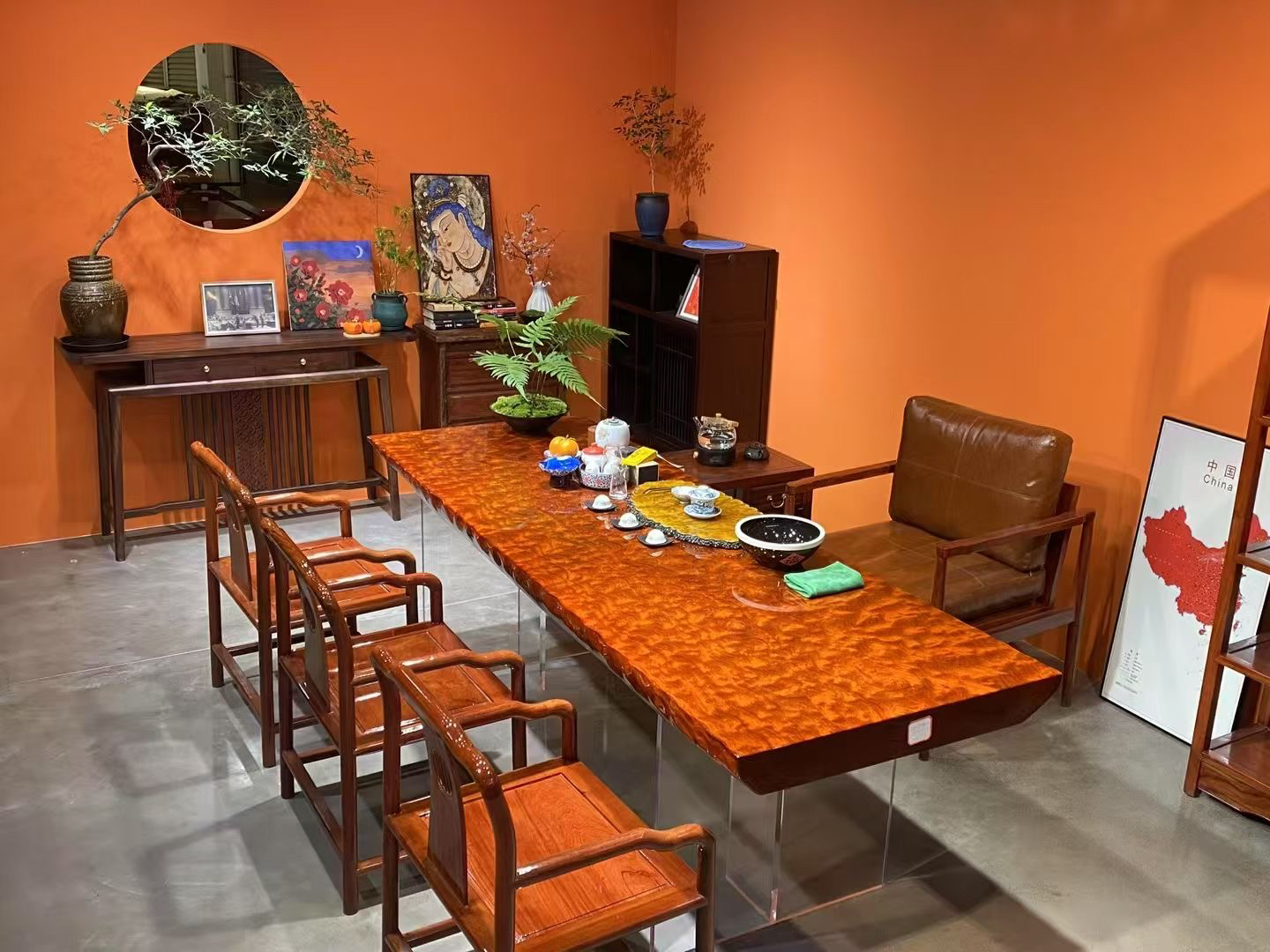 实木大板茶餐桌原木办公桌会议桌电脑桌【意向金全款链接】实木餐桌