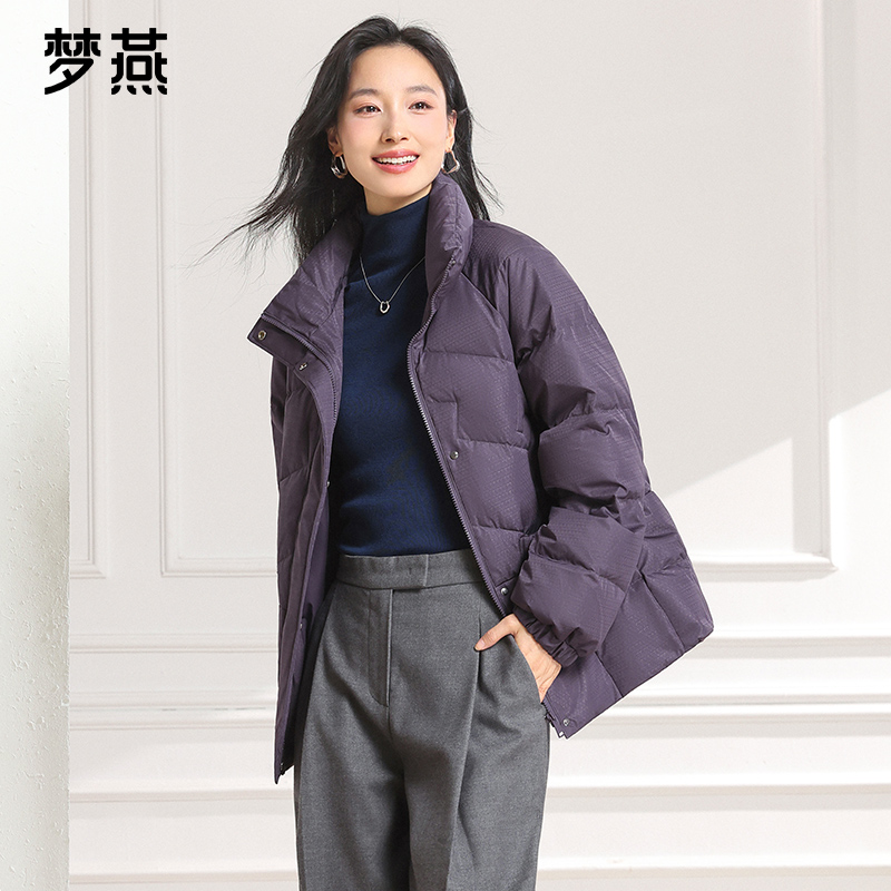 梦燕秋冬女款时尚百搭气质大方宽松休闲舒适保暖羽绒服CY11B5008