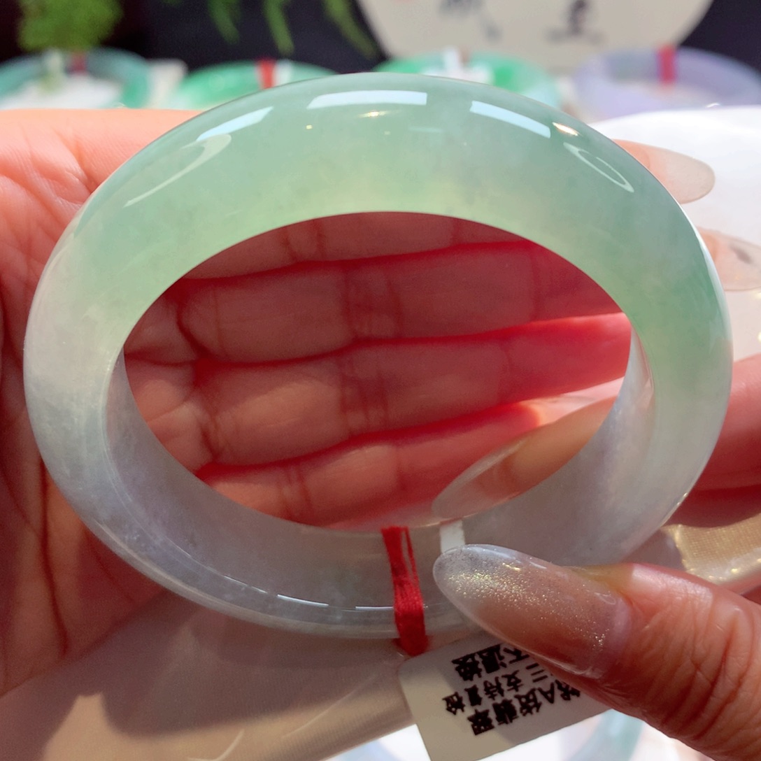 未镶嵌手镯翡翠56圈轮胎镯（9号）