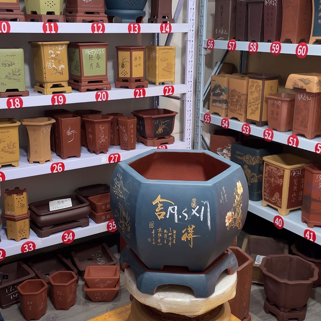 紫砂天心紫砂手工花盆