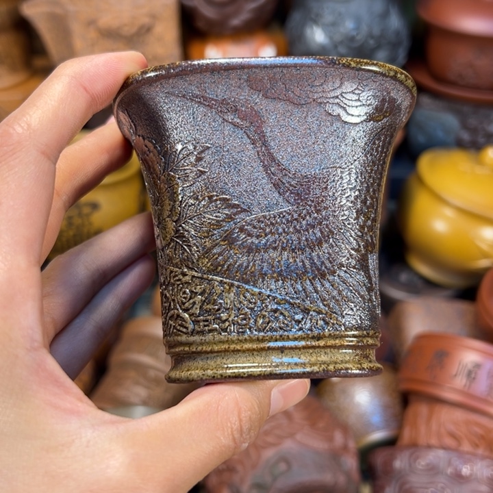 茶杯紫砂宜兴紫砂杯子