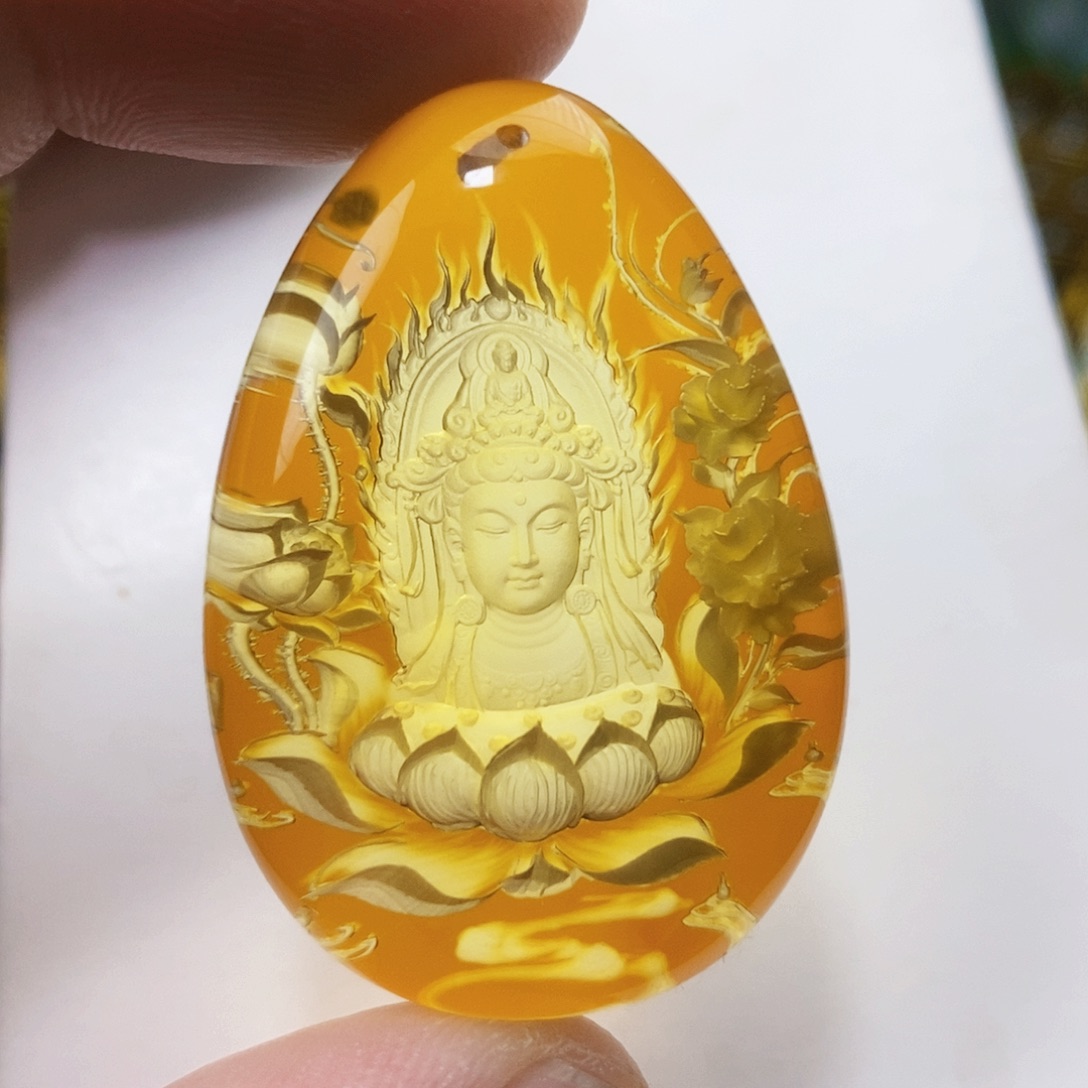 【闪购商品】金珀吊坠(不含链)未镶嵌