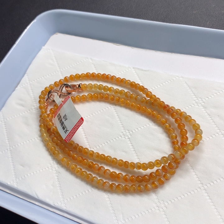 翡翠未镶嵌颈饰项链