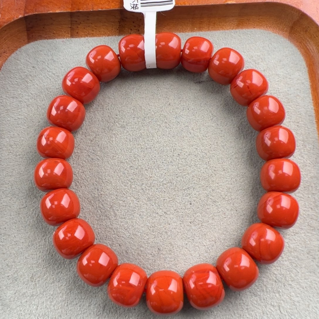 南红玛瑙未镶嵌（满肉老型手串10mm