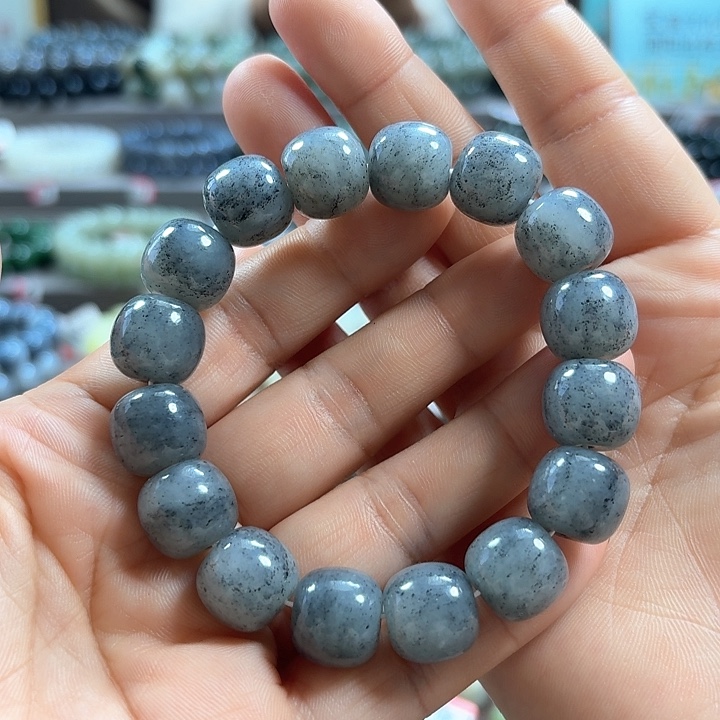 和田玉手链未镶嵌新疆青花老型卡14