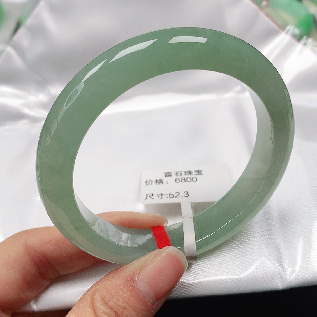 翡翠手镯未镶嵌天然翡翠手镯53