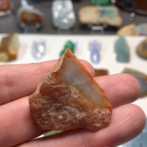 翡翠颈饰未镶嵌阳*天然翡翠特色小料子