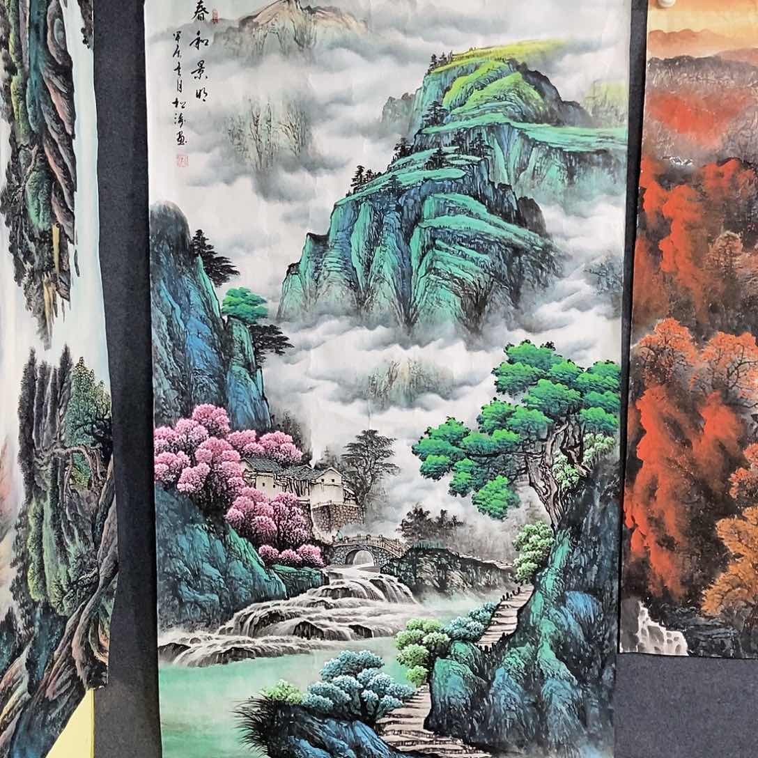 国画大六尺山水一幅