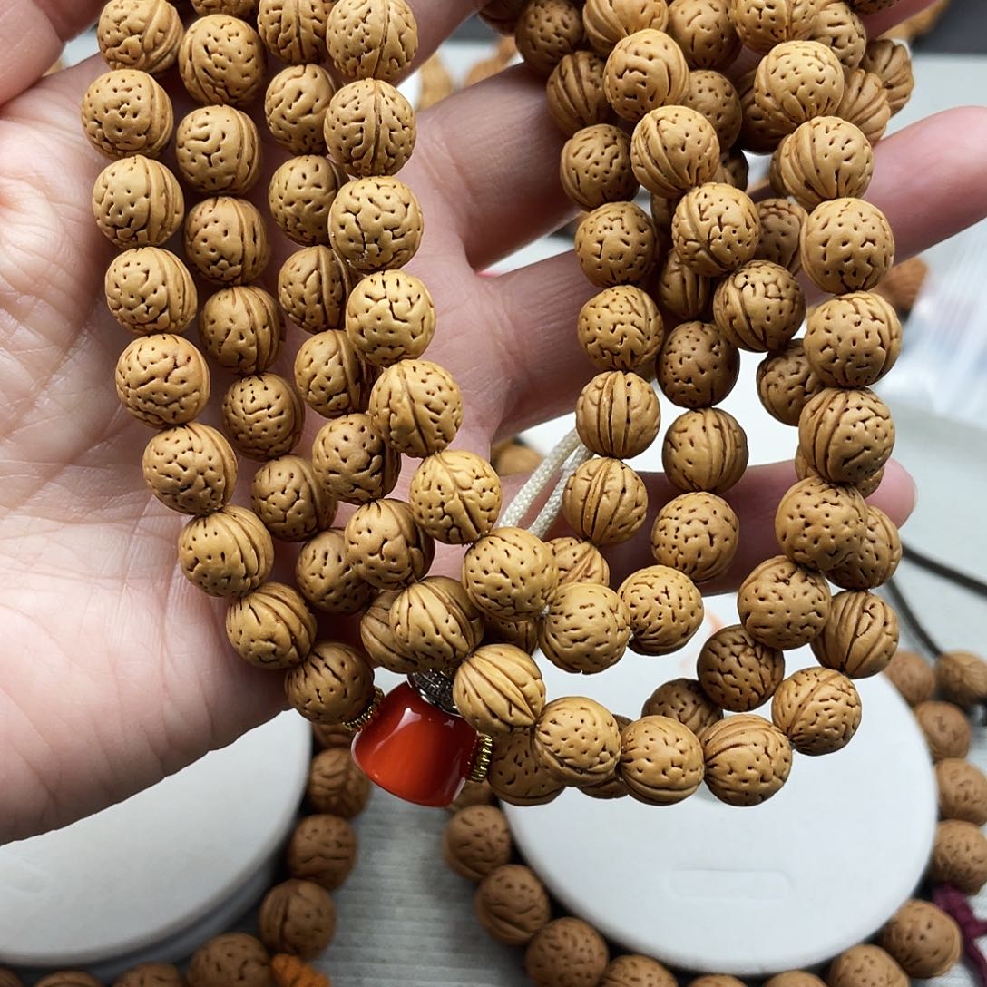 X***i核桃手串/手链0.95尺寸野生桃核108挂脖