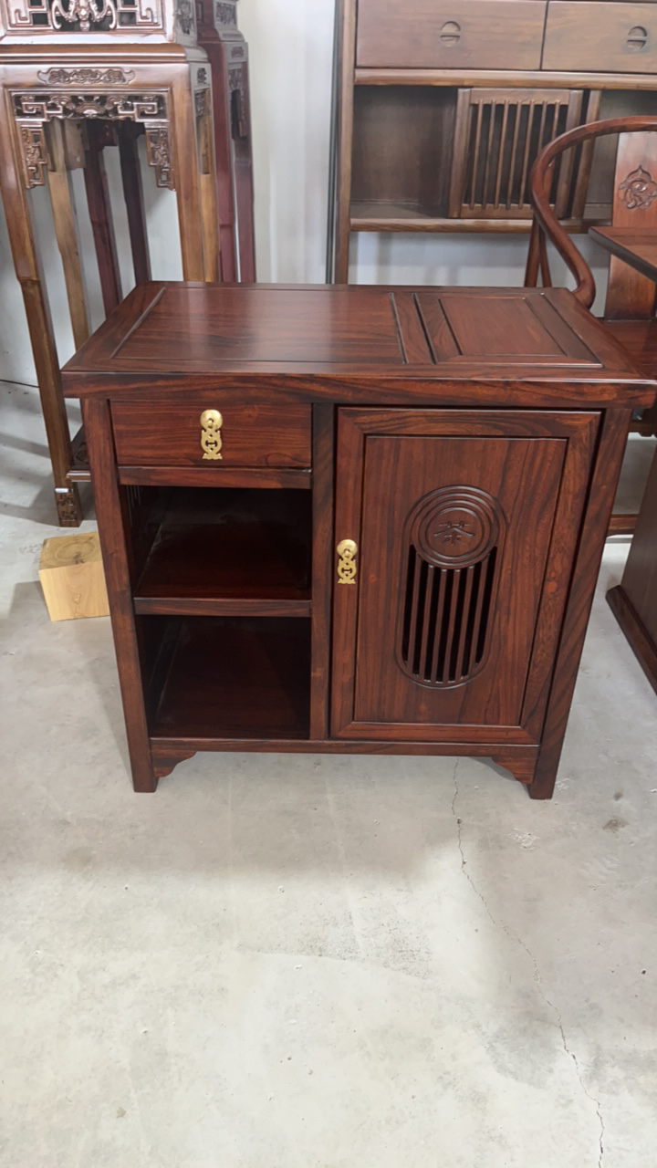 老榆木小茶水柜餐边柜新中式水桶鬼置物架冬木和居餐边柜茶边靠墙