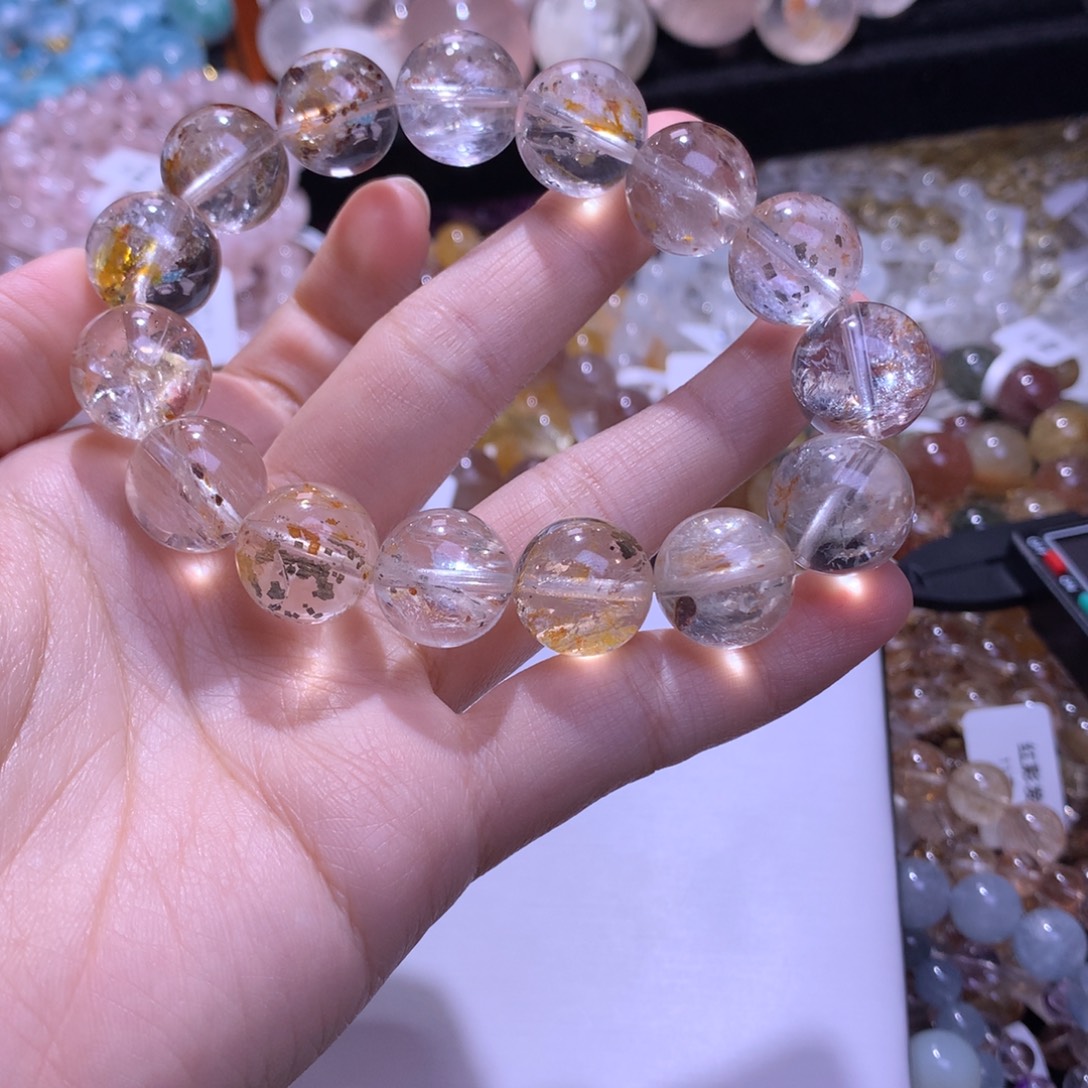 ****宝水晶手串未镶嵌胶花