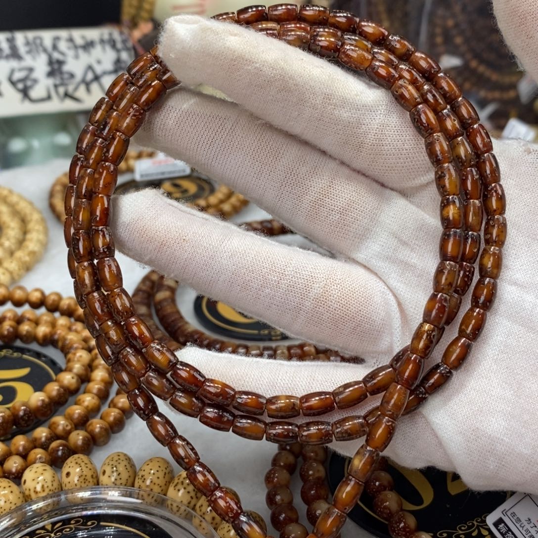 吊坠星月菩提7/5黑金胶囊枣珠玉化料