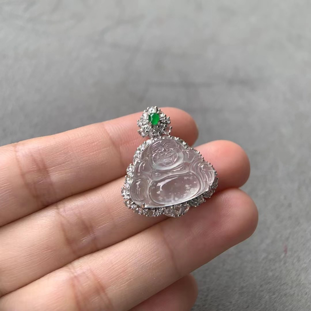 初夏翡翠   天然缅甸翡翠a货   佛公  气质 轻奢 时尚 高冰 精致