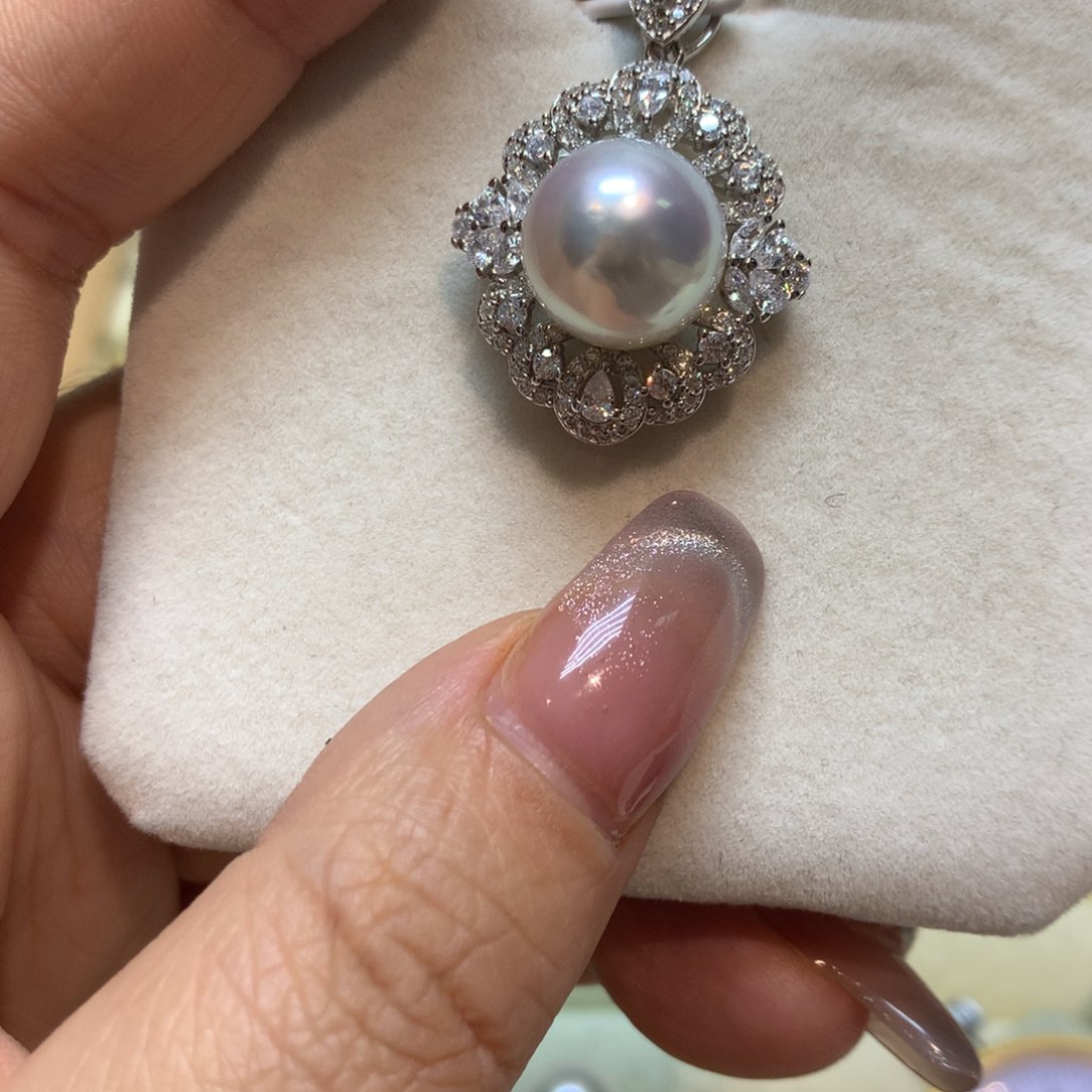 海水珍珠颈饰银S925镶嵌