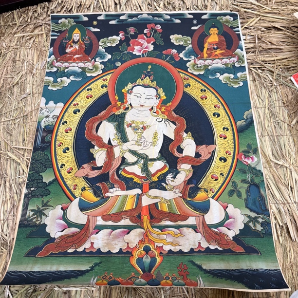 高端精品文殊菩萨绘画类唐卡AA78