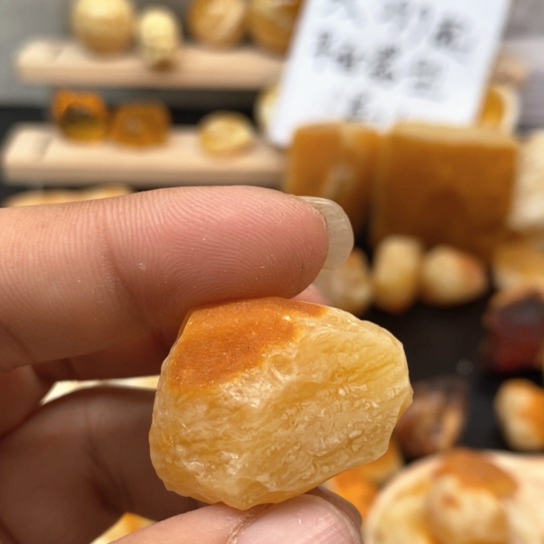 定制琥珀未镶嵌潮天然蜜蜡原石加工不退不换